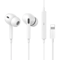 Hot selling for iPhone Earphones in Ear Wired Earbuds Headphones with Mic Volume Remote for iPhone 12/13/14 Pro Max - White