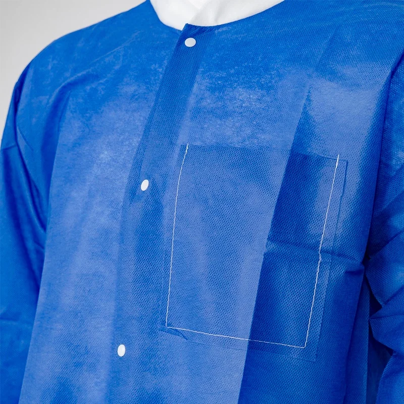 Non Woven Disposable Colored Visitor Hospital Uniform Lab Coat