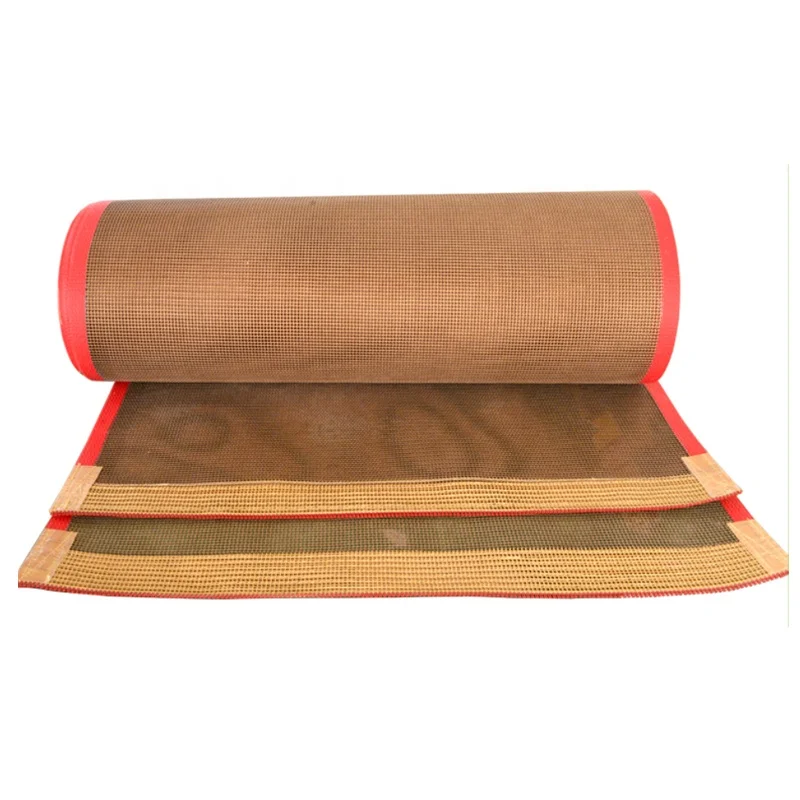 Customized Mesh Hole Microwave Drying PTFE coated Aramid Mesh Conveyor Belt