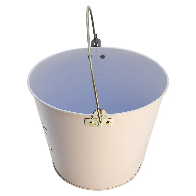 Outdoor Round Metal Beverage Tubs 5L Stainless Steel Galvanized Ice  Buckets with Handle for Beer and Drinks