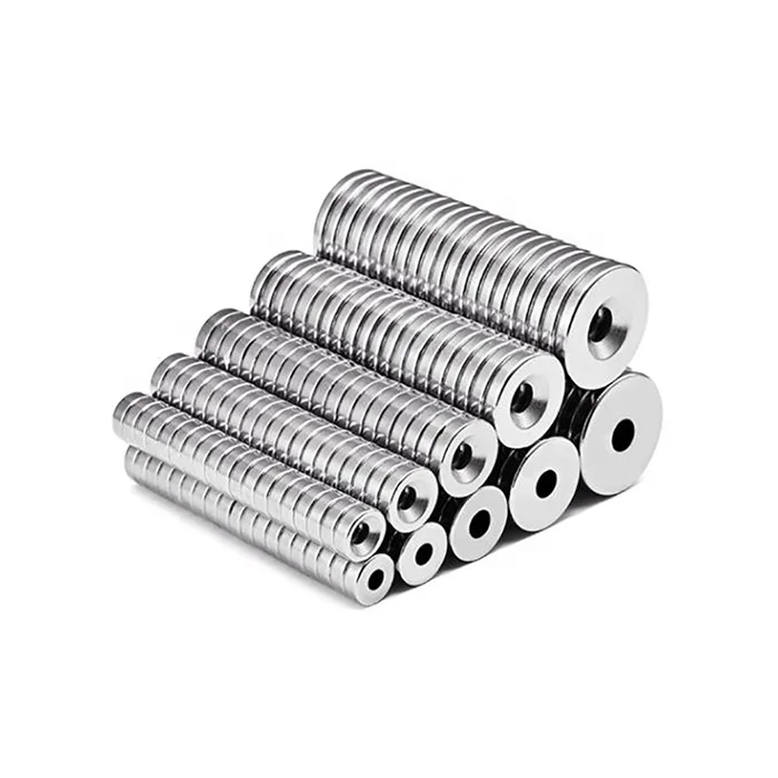 Wholesale price rare earth neodymium magnet disc countersunk hole neodymium magnet n35