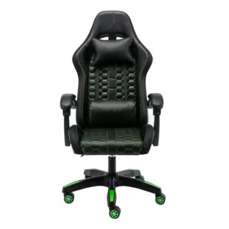 High Back Premium Lift Gaming Racing PC Game Chair For E-Sports Good Design Special Green Sillas Gaming Chair with Castors
