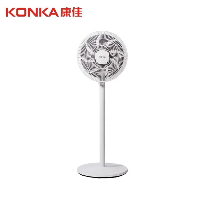 KONKA Pendulum 3 Speed Adjustable Floor Fan Electric Copper Plated Metal 16-Inch