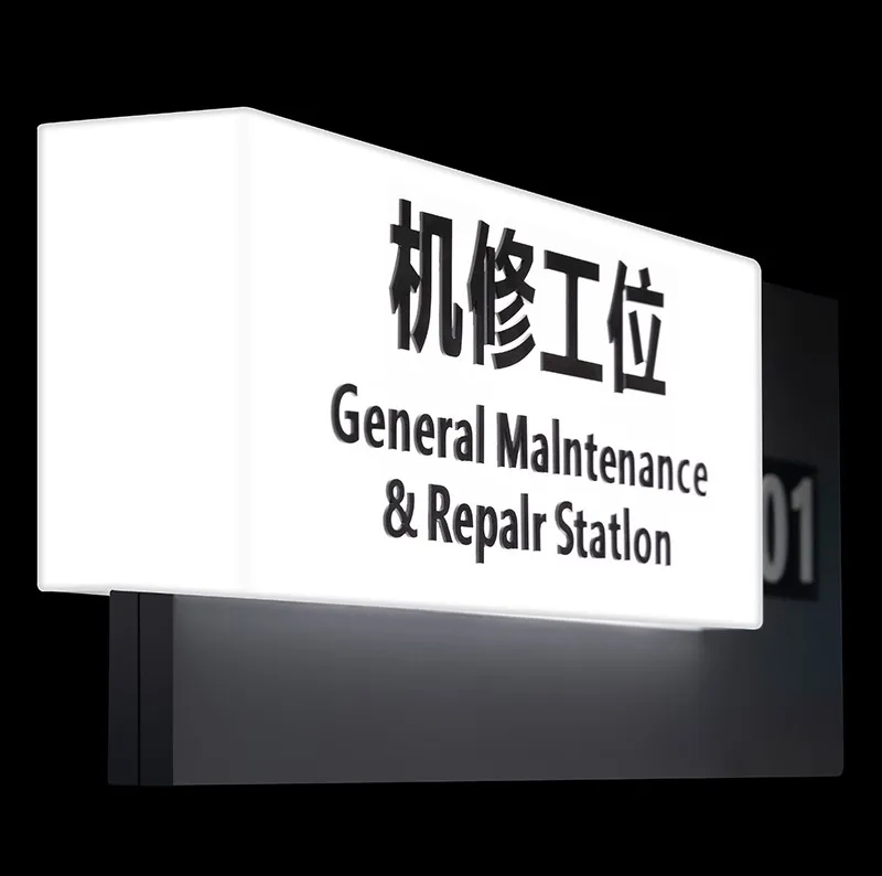 Custom Lettering IP54 Grade Waterproof Led Indicator Light Hanging Metal Indicator Lamp