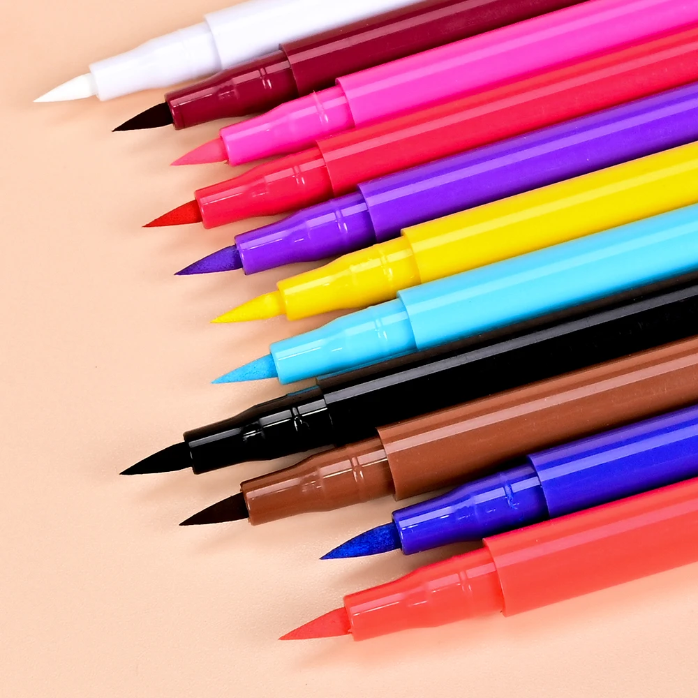 Colorful Eyeliner Glue Pen Water Activated Eyeliner Pencil Waterproof Liquid Eyeliner Private Label