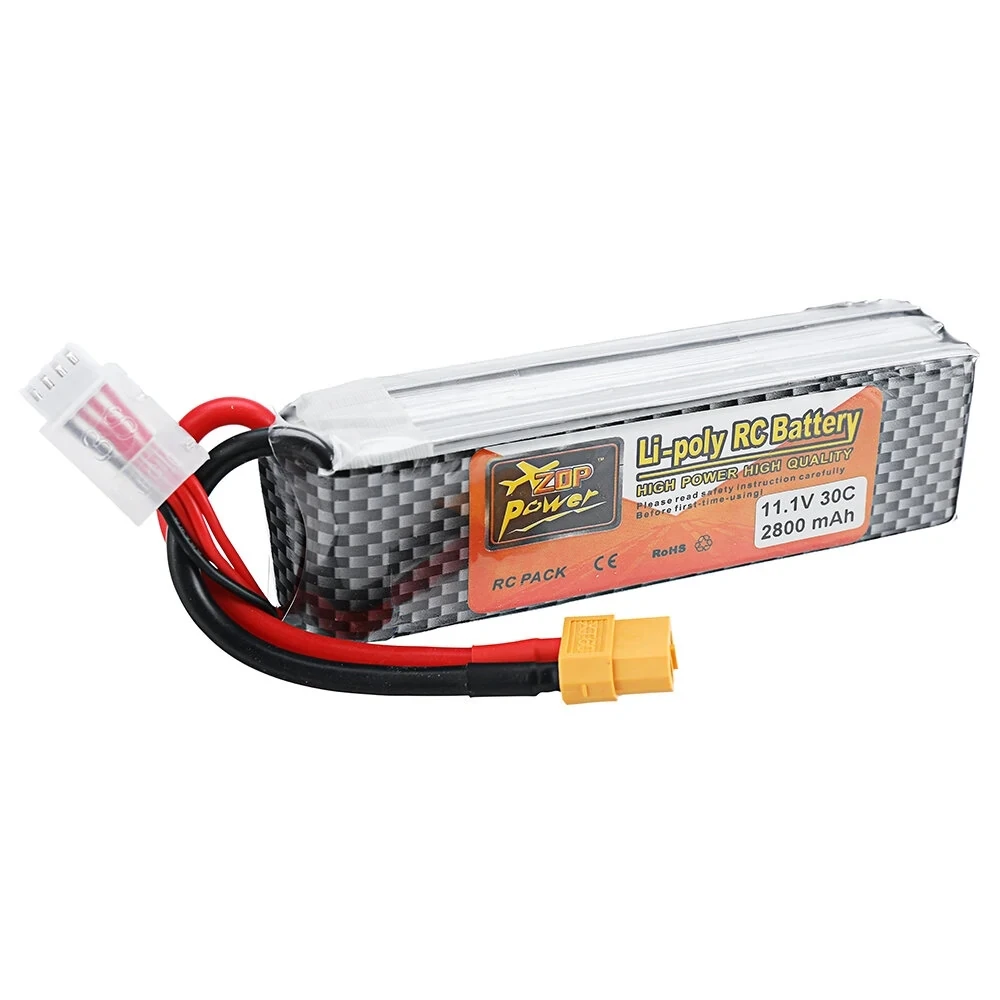 ZOP Power 11.1V lipo 3S  battery 2800mAh  30C Lipo Battery XT60 Plug 4S 5S 6S 80C 100C graphene RC drone  batteries