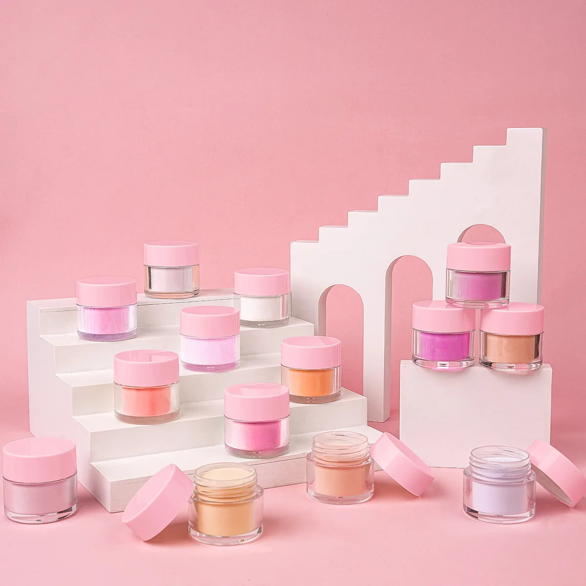 Wholesale 2 IN 1 Nail Acrylic Powder Custom Lid 2000 Colors Medium Dry/Fast Dry Acrylic Powder For Nails