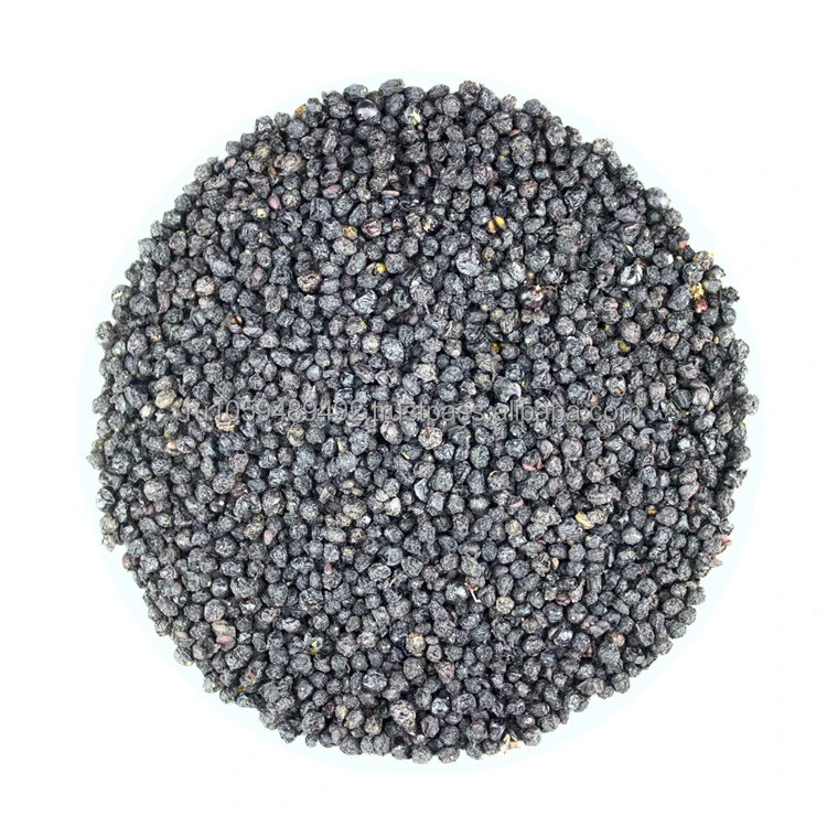 Elderberry fruits dyed (Sambucus nigra) berries are dark purple in color, almost black, have 2 or 3 seeds