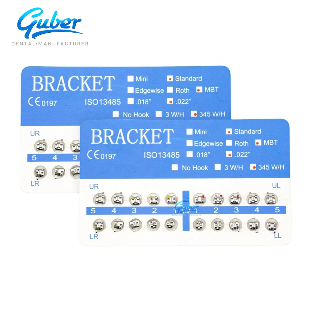 Guber Factory teeth dental Braces dental roth 022 orthodontic brackets Ortodoncia brackets teeth braces for teeth bracket ISO CE