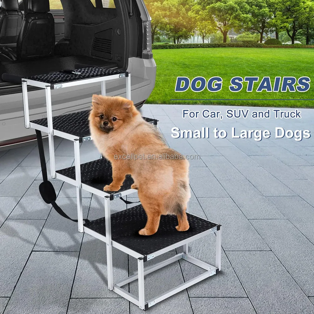 Pet Aluminum Car Step Foldable Dog Stair for Vehicle