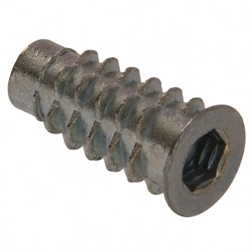 
1/4 in Zinc Plated Standard Flange Insert Nut for Wood 