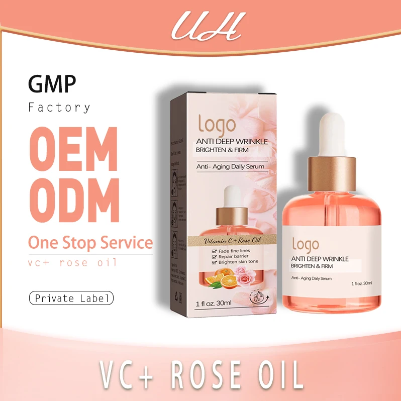 Face Serum Wholesale Skin Care All Natural Beauty Moisturizer Facial Serum Vc Rose Oil
