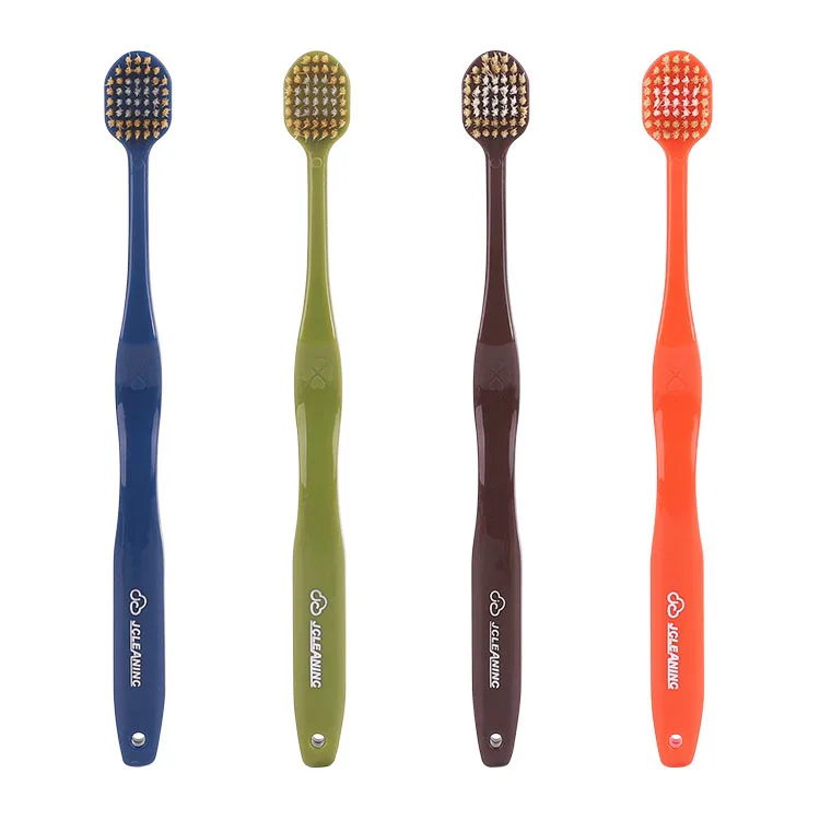 High quality plastic brushcleaning adult bristle soft tooth brush with wide head