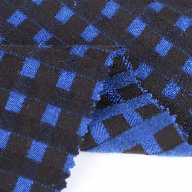 TR woven yarn dyed 360GSM rayon check print apparel fabric tartan fabric ( plaid ) for coat
