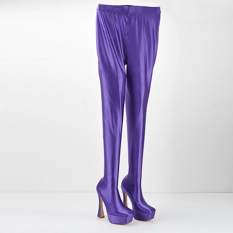 Ladies supper high heel over knee boots fashion trousers legging booties shoes for women