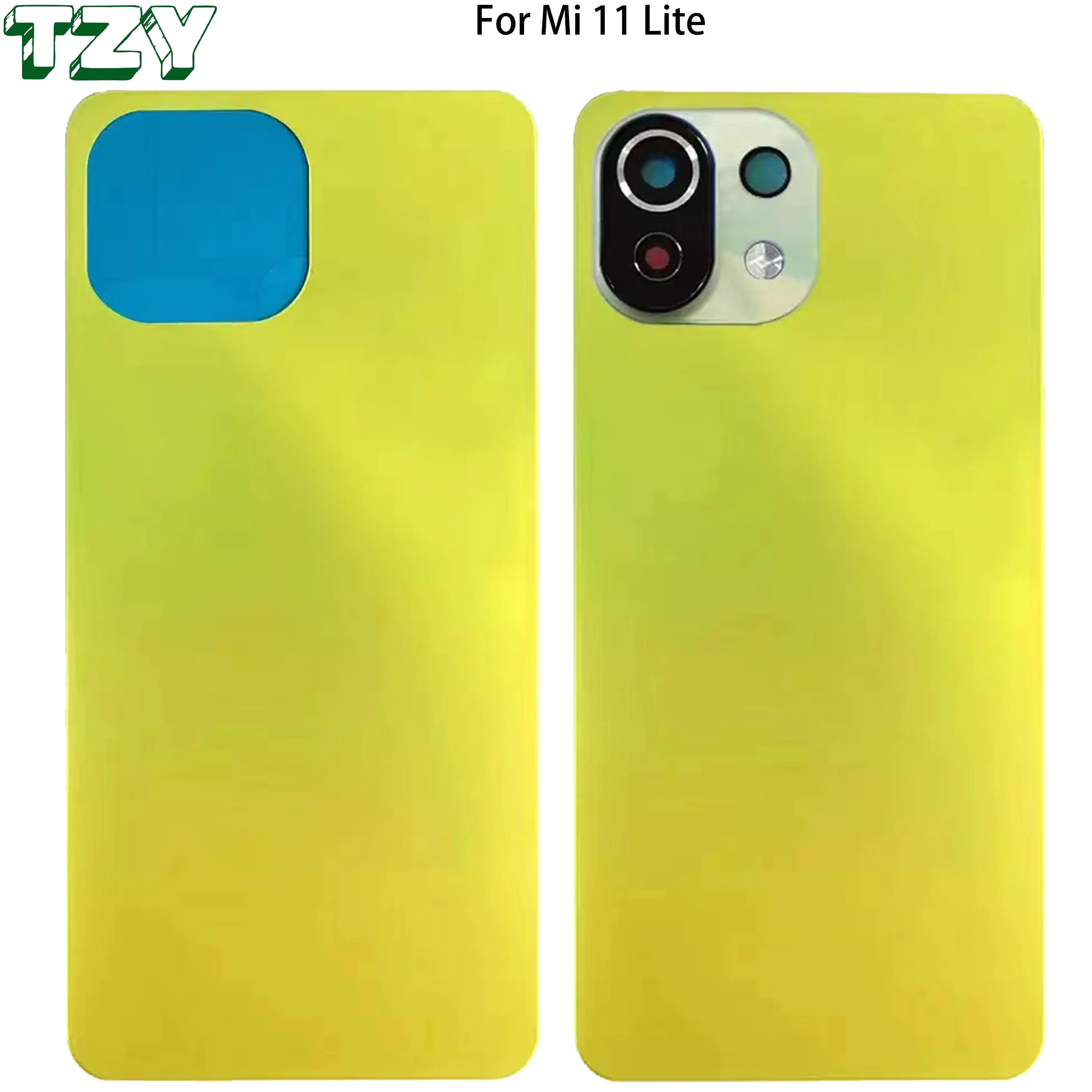 Phone Back Battery Cover For Xiaomi Mi 11 Lite  Rear Case Housing Glass Replacement Parts