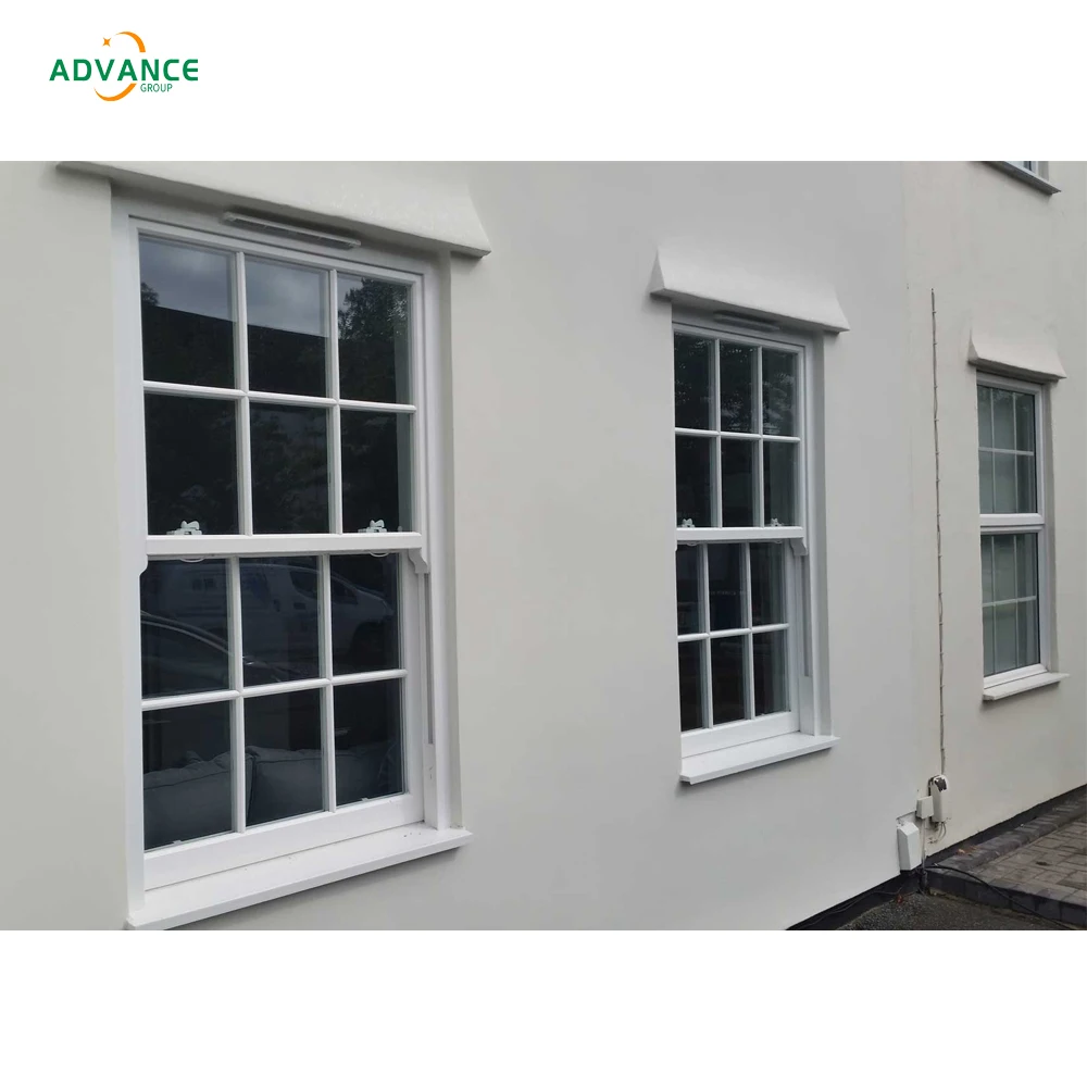 2024 high quality pvc profile thermal break white upvc pvc vinyl horizontal casement windows
