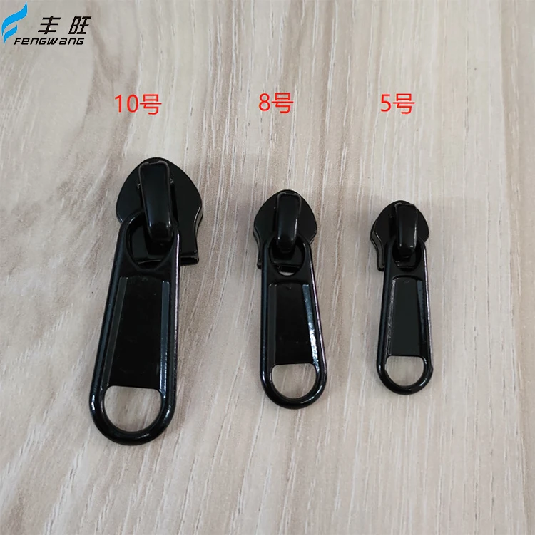 Wholesale Custom Cheap Colorful 3# 5# 7# 8# 10# Zipper Slider Zip Pull Zipper Heads 5 logo zipper pull