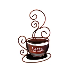 Подвесной декор для кухни, дома, спальни, гостиной, офиса, металлическая кофейная чашка, художественный Декор