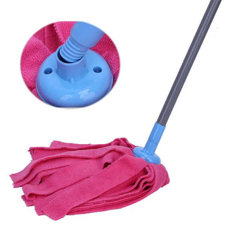 Multi-Function Eco-Friendly and Durable Microfiber Mop Washable Wet Cloth for Floor Cleaning with Aluminum Pole Plastic Basket