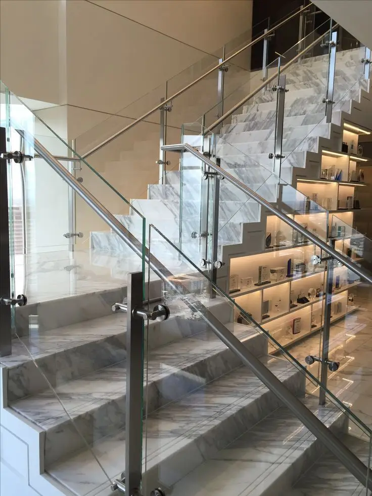 10mm 12mm Safety Tempered Glass Stair case Glass Railing