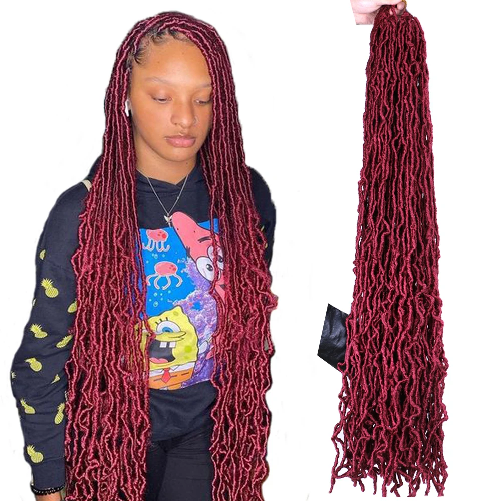 Crochet Hair  Goddess Faux Locs  Long Curly Dreadlocks Pre Looped 14 18 24 30 36 inches Soft Locs
