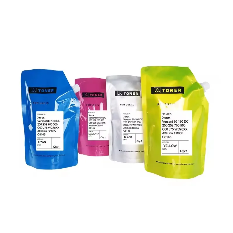 Long-Lasting DC250 Color toner powder for fuji Xerox Versant 80 180 DC 250 252 700 560 C60 J75 WC78XX