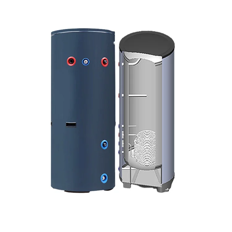 SUS 304/316L Дуплекс из нержавеющей стали буфера воды бак с медной катушкой теплообменник для солнечной системы отопления