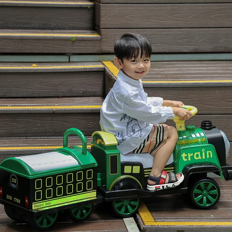 Cars Electric Train Track Ride on Toy High Quality Street Battery PE Plastic Unisex 2 to 4 Years,5 to 7 Years Music Function 8KG