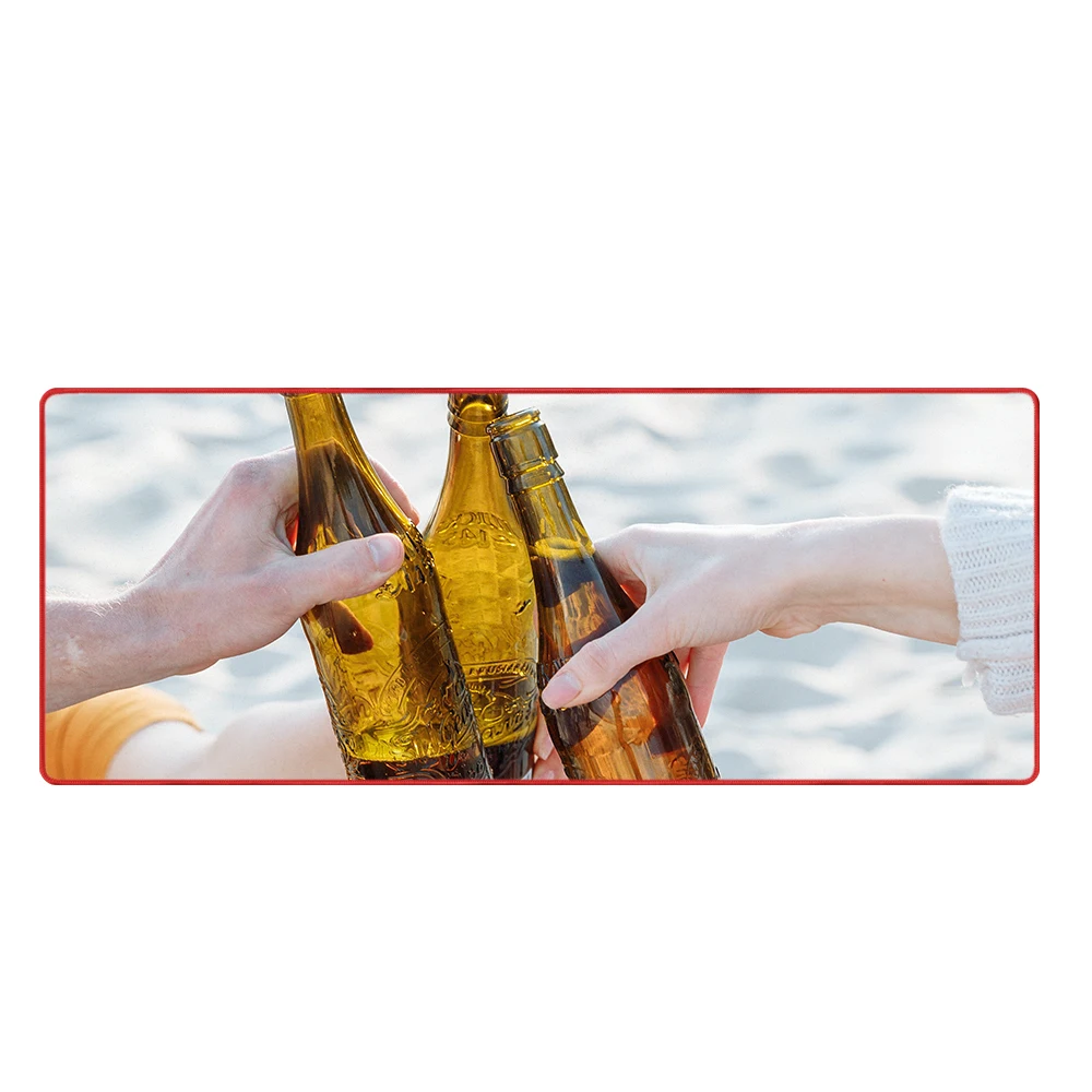 Custom Sublimation Antiskid Cafe Rubber Bar Mat Colorful Design Non-Woven Bar Runner Mat