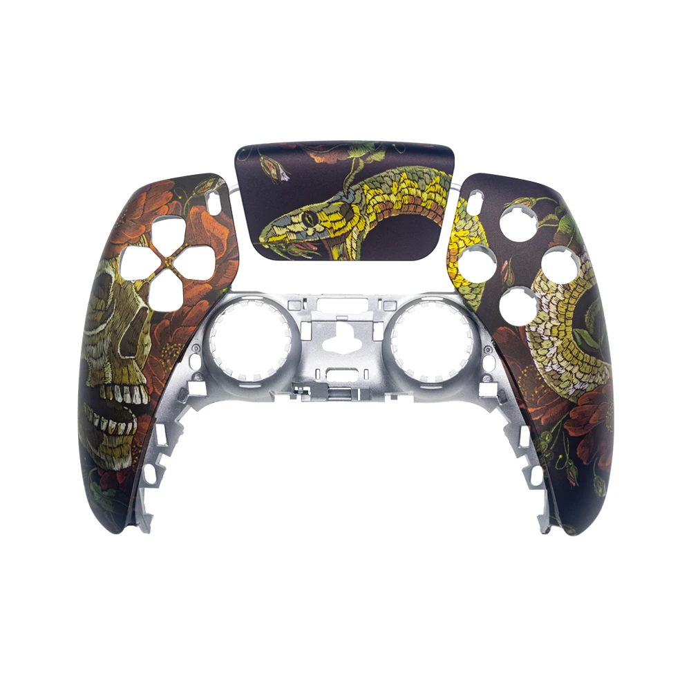 Customized DIY Controller Designs Face Plate Front Shell Back Case Touchpad Pattern Solid Controller Button for PS5