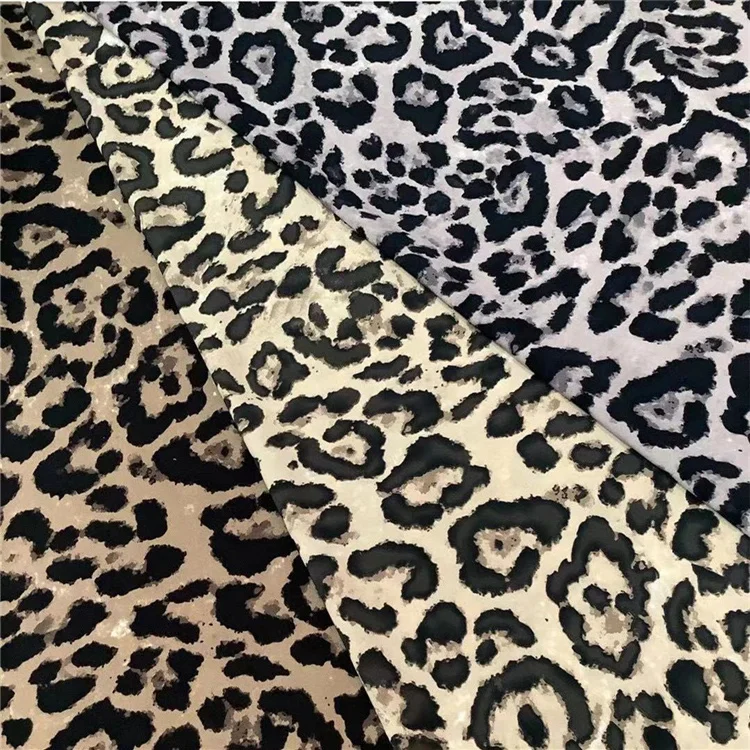 4 ways stretch woven printed fabric   New leopard  digital printed fabric