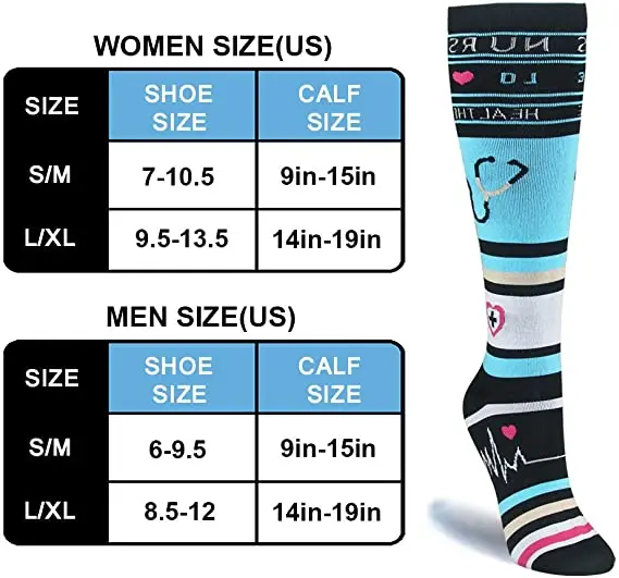 58 Styles Quality Unisex Compression Stockings Cycling Socks Medical Edema, Diabetes, Varicose Veins, Running Compression Socks