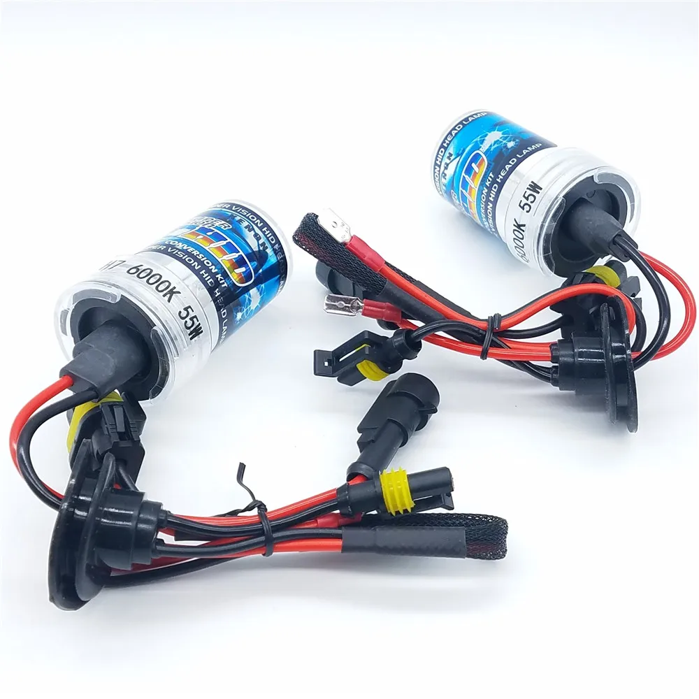 DC 12V 55W HID Bulb H7 6000K White Color Plastic type HID Xenon Light Bulb Car Auto Headlight For AC HID Ballast