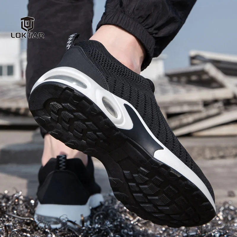 Lightweight Working Industrial Safety Shoes with Steel Toe Cap Fiberglass Toecap Sport Safety Shoes