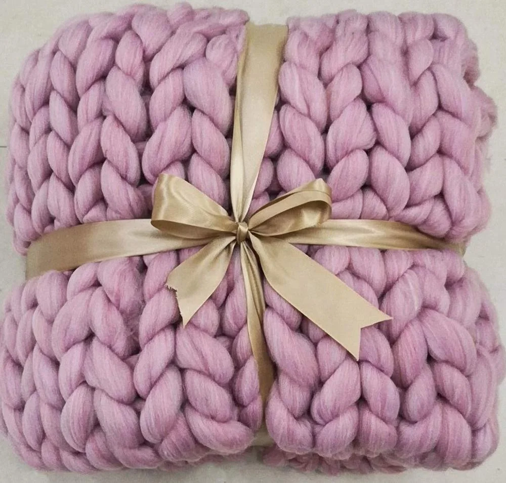 Лидер продаж, популярное вязаное утяжеленное одеяло, тяжелый плед, бесплатные образцы