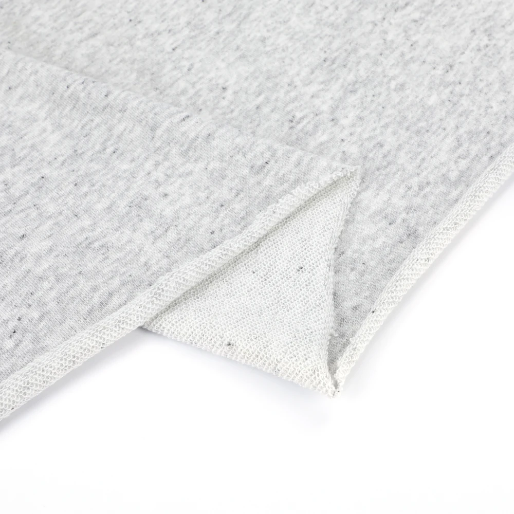 Factory Price yarn dyed polyester arganic cotton grey knitted french terry fabrics for bathrobes