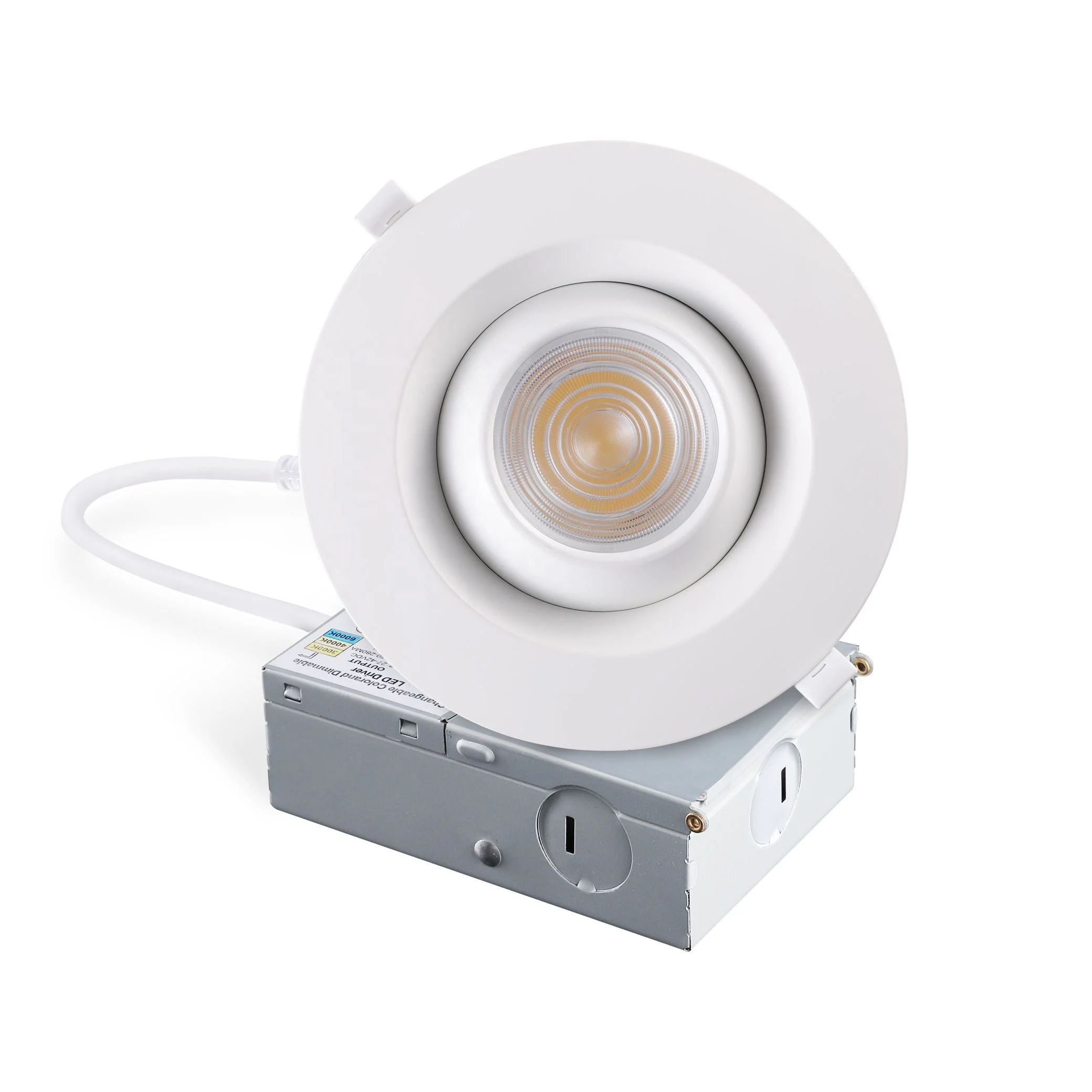Excellent Product ETL ES FCC 3inch Gimbal COB LED Recessed Downlight Eyeball Damp Location 3CCT DIP Switch 3000K 4000K 5000K
