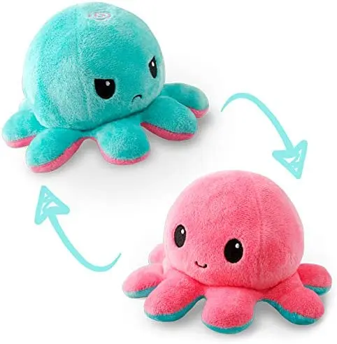 2022 New  Hot Selling  Stuffed Animals Toys Reversible Octopus Plush Pillow octopus plush reversible Toy For Decoration