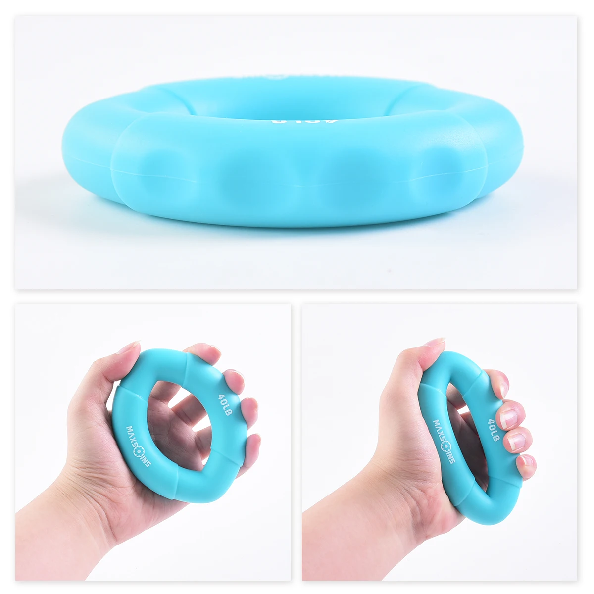 
Silicone hand grip forearm hand carpal expander muscle power training finger exerciser 