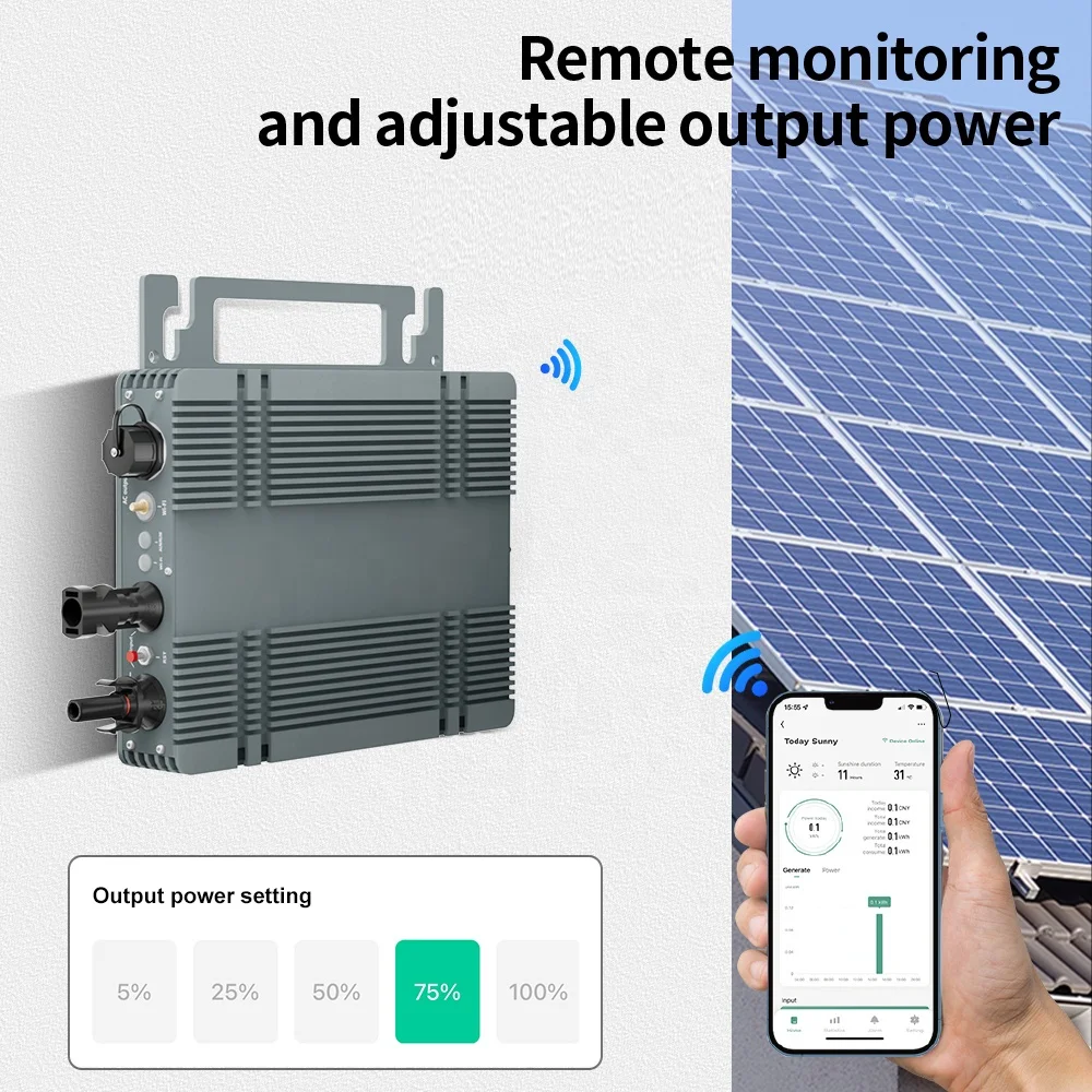 New Innovation Zumax 300W 400W 500W Smart Solar Micro Mini Inverter 600W/800W with Solar Converter DC to AC