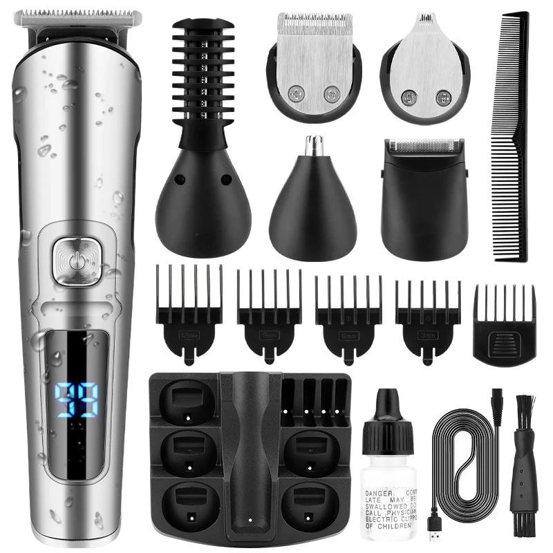 Resuxi FK-8688T 6 In 1 hair clippers set professional barber Waterproof beard trimmer set Cordless hair clipper and trimmer set