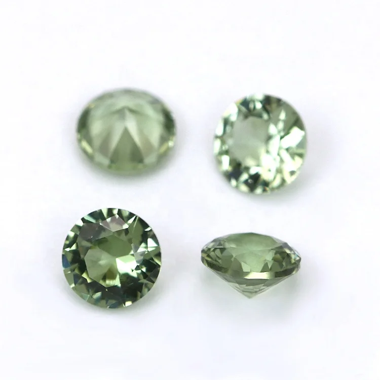 All sizes 3A grade 149# tourmaline green synthetic spinel round shape spinel stone