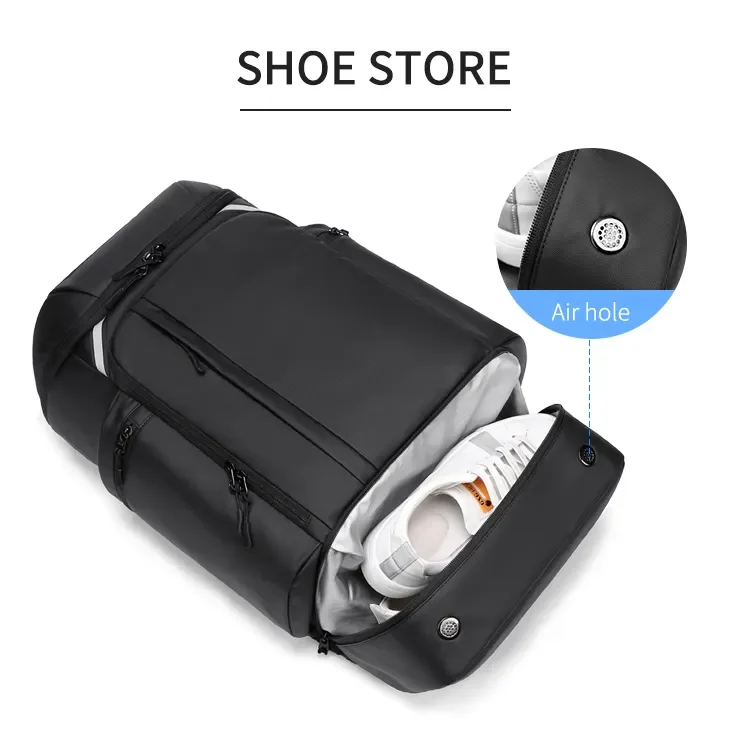 Custom Logo Outdoor Travel Backpack Waterproof Gym Sport Football Basketball Backpack Bag Men Bagpack Shoe Compartment backpack