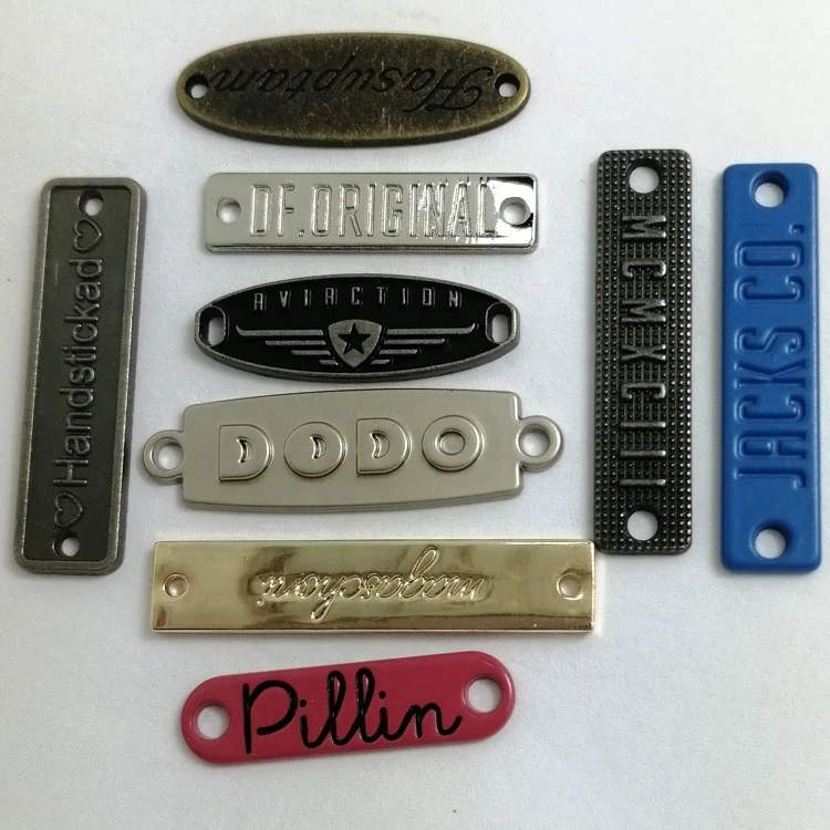 custom handmade clothing garment brand metal logo label