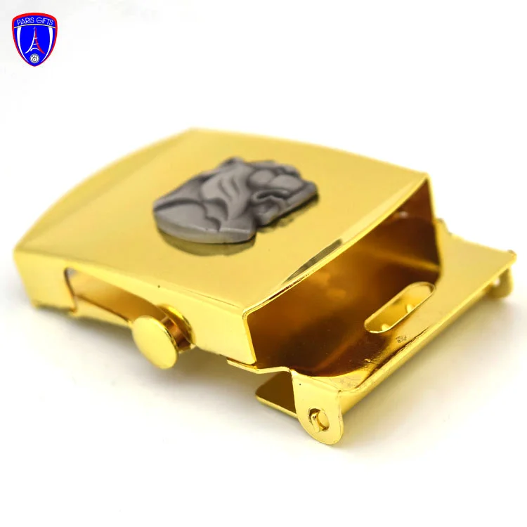 France Custom 3D Lion logo men women belt buckle gold plain cowboy belt buckle