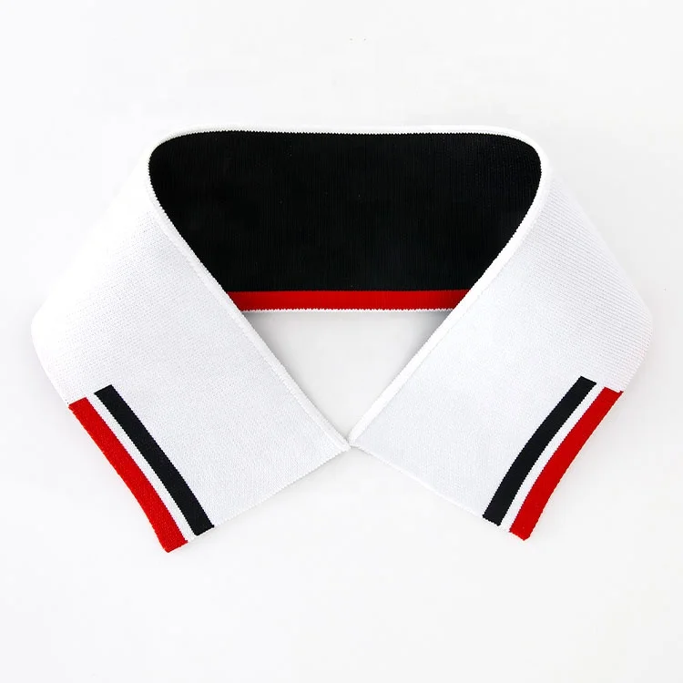 Factory direct sales custom casual clothing knitted rib polo shirt collar suit ribbed fabric rib  collar