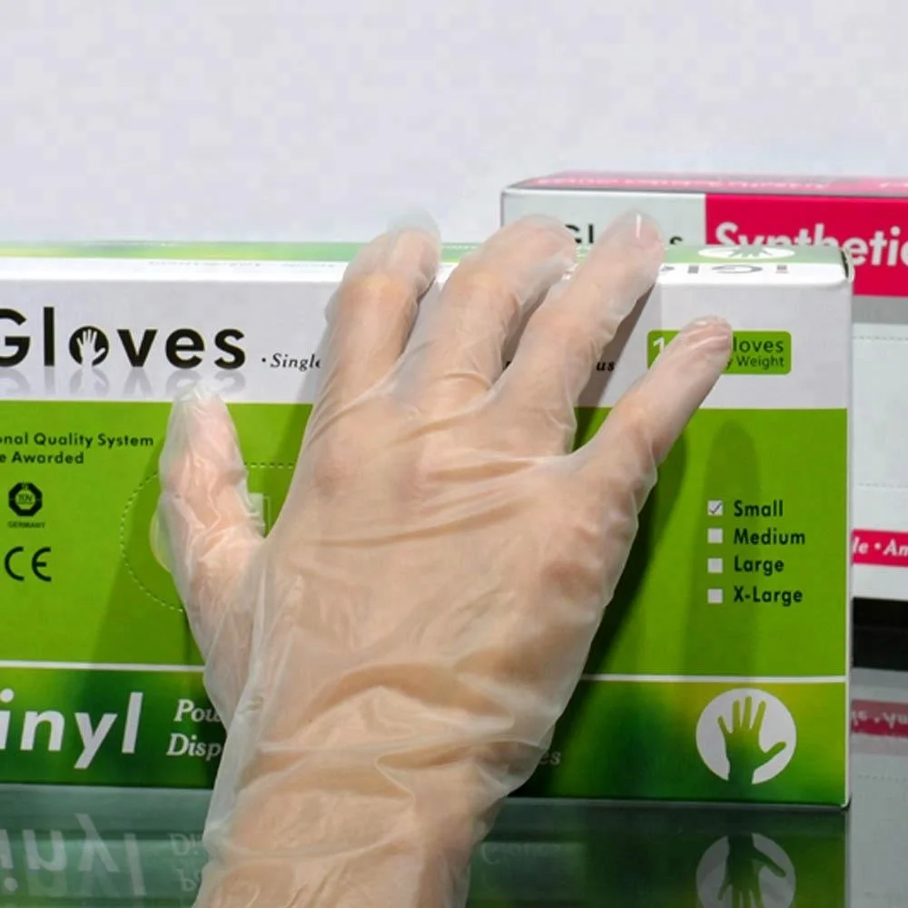 Best selling waterproof food handling pvc vinyl disposable gloves clear disposable vinyl gloves