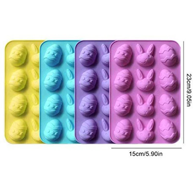 12 cavities Easter egg and rabbit silicone chocolate cake mould silicone molds for cake decorating