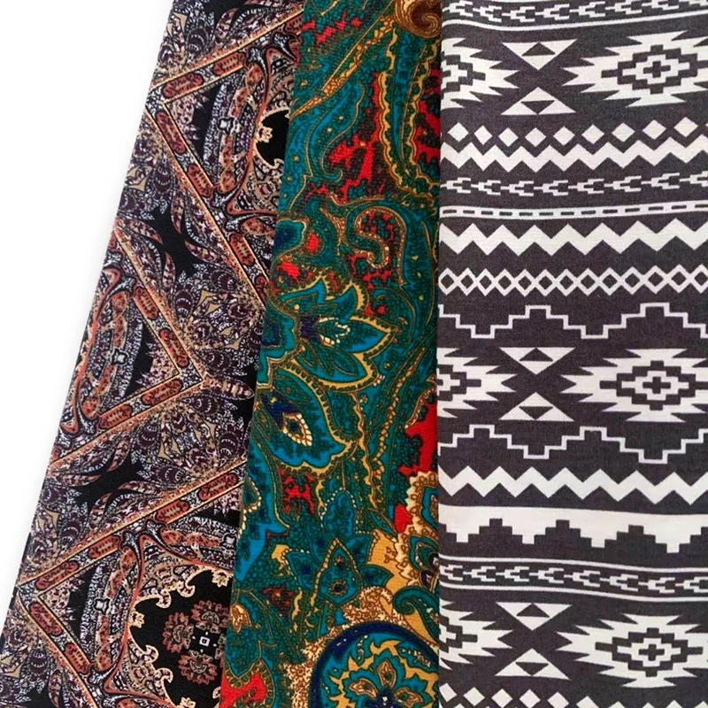 ESSE TEXTILE hotsell T/SP single ponti ROMA fabric print knit fabric for women garment